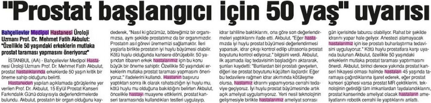 Prostat başlangıcı için 50 yaş uyarısı - 4