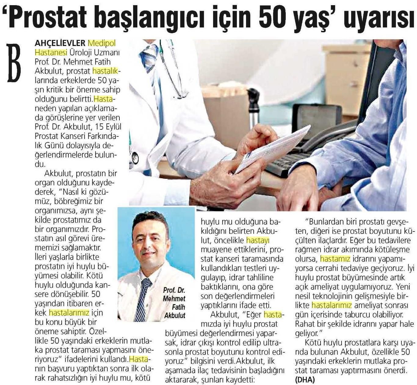 Prostat başlangıcı için 50 yaş uyarısı - 5