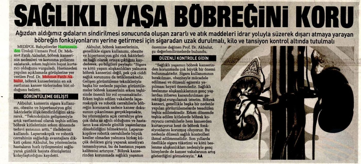 Sağlıklı Yaşa Böbreğini Koru