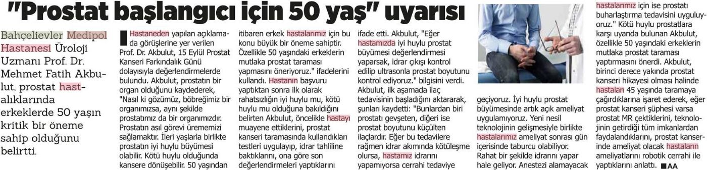 Prostat başlangıcı için 50 yaş uyarısı - 3